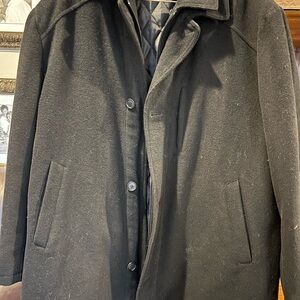 Men's Black Wool Coat